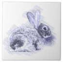 Search for blue rabbit tiles Vintage