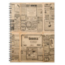 Search for old newspaper notebooks Vintage