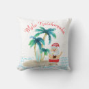 Search for christmas palm tree cushions Santa