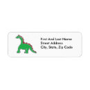 Search for cartoon dinosaur return address labels Funny