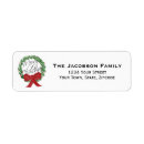 Search for classic red and white return address labels Traditional