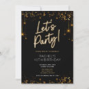 Search for black tie dinner party invitations Black and gold