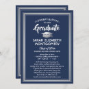 Search for blue and silver graduation invitations Modern