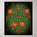 Search for art nouveau stained glass flower posters Floral