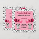 Search for black white dog invitations Pink
