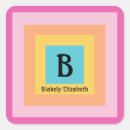 Search for bright pink monogram stickers Colourful