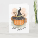 Search for witch hat halloween cards Green