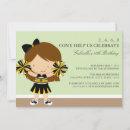 Search for cheerleader birthday invitations Black