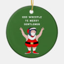 Search for wrestling christmas tree decorations Santa claus