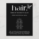 Search for menu flyers Hair stylist