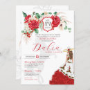 Search for traditional quinceanera invitations Red roses