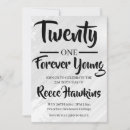 Search for modern 21st birthday invitations Contemporary