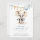 Search for blue elephant birthday invitations Boy