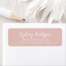 Search for modern elegant trendy stylish return address labels Blush pink