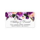 Search for spring wedding return address labels Purple