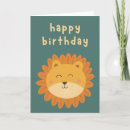 Search for funny lion birthday cards Kids