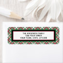 Search for tartan plaid return address labels Traditional