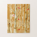Search for cardinals on birch trees Birds