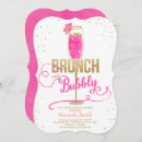 Search for hot pink and gold invitations Brunch and bubbly