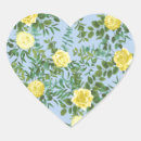 Search for yellow roses heart stickers Vintage