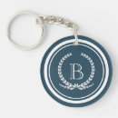 Search for leaf round key rings Laurel wreath