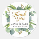 Search for thankyou wedding stickers Gold