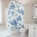 Search for vintage french shower curtains Toile de jouy