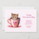 Search for cute cat valentines day cards Pink hearts