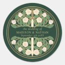 Search for green and white wedding stickers Floral