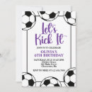 Search for girl soccer invitations Purple