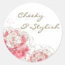 Search for watercolor pink peony stickers Peonies