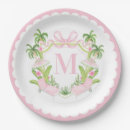 Search for beach paper plates Palm tree