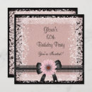Search for beige black birthday invitations Floral