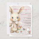 Search for little bunny birthday invitations Watercolor