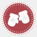 Search for winter mittens stickers Red