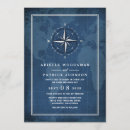 Search for nautical compass wedding invitations Navy and white