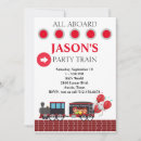 Search for train party invitations Boy
