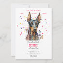 Search for doberman invitations Watercolor