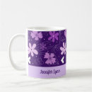 Search for purple floral coffee mugs Pretty