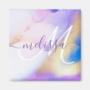 Search for script font magnets Modern
