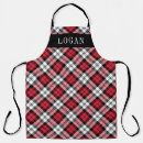Search for red and black plaid aprons Tartan