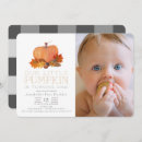 Search for fall leaves birthday invitations Pumpkin