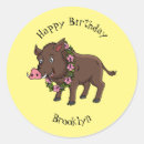 Search for wild pig stickers Cartoon