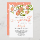 Search for sweet as a peach birthday invitations Summer