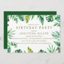 Search for monstera leaf birthday invitations Tropical