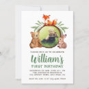 Search for woodland animals invitations Wild one