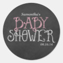 Search for pink chalkboard baby shower stickers Girl