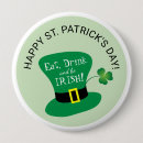 Search for irish drinking badges Shamrock
