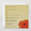 Search for poppy flower wedding invitations Red
