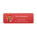 Search for nose return address labels Rudolph